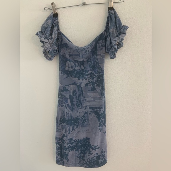 Urban Outfitters Off the Shoulder Mini Mesh Party Dress XS - Picture 5 of 7